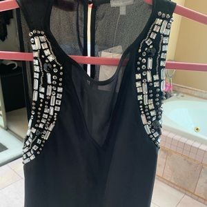 Cute black embellished top ! Brand new